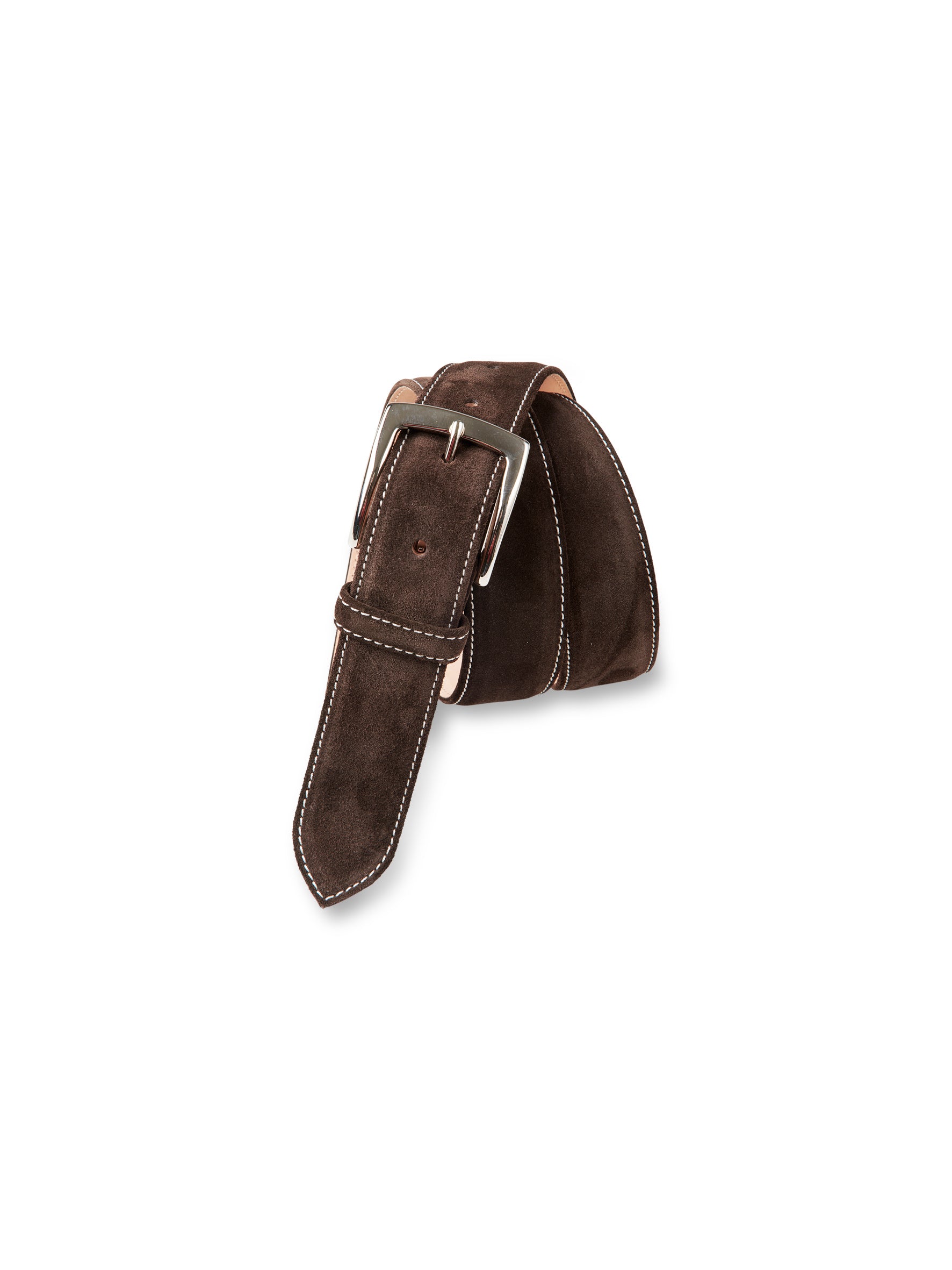 Dunkelbrauner Velour-Gürtel